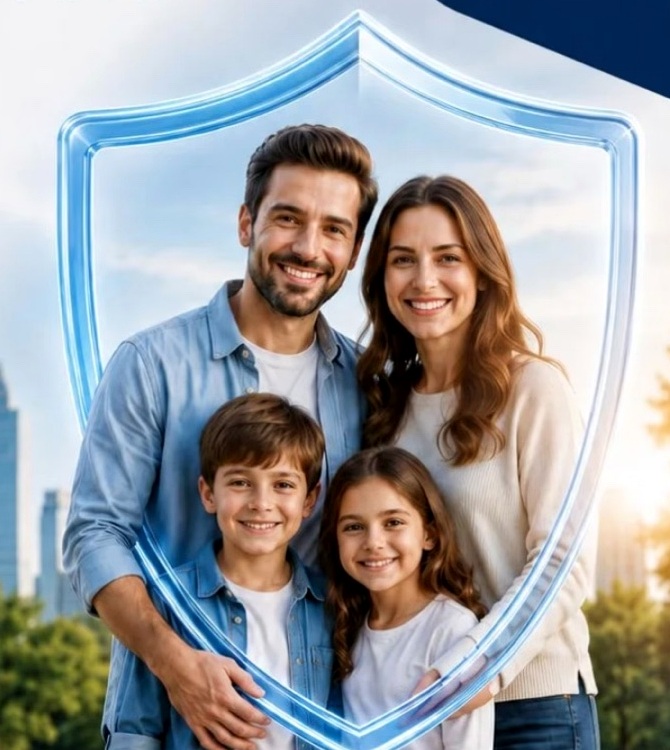 Ak Güven Group Sigorta ile ailesini güvence altına alan mutlu aile